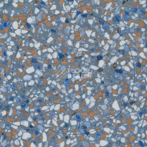 Кварцвиниловые полы Forbo Allura Material 63592DR7 blue terrazzo circle фото 1 | FLOORDEALER